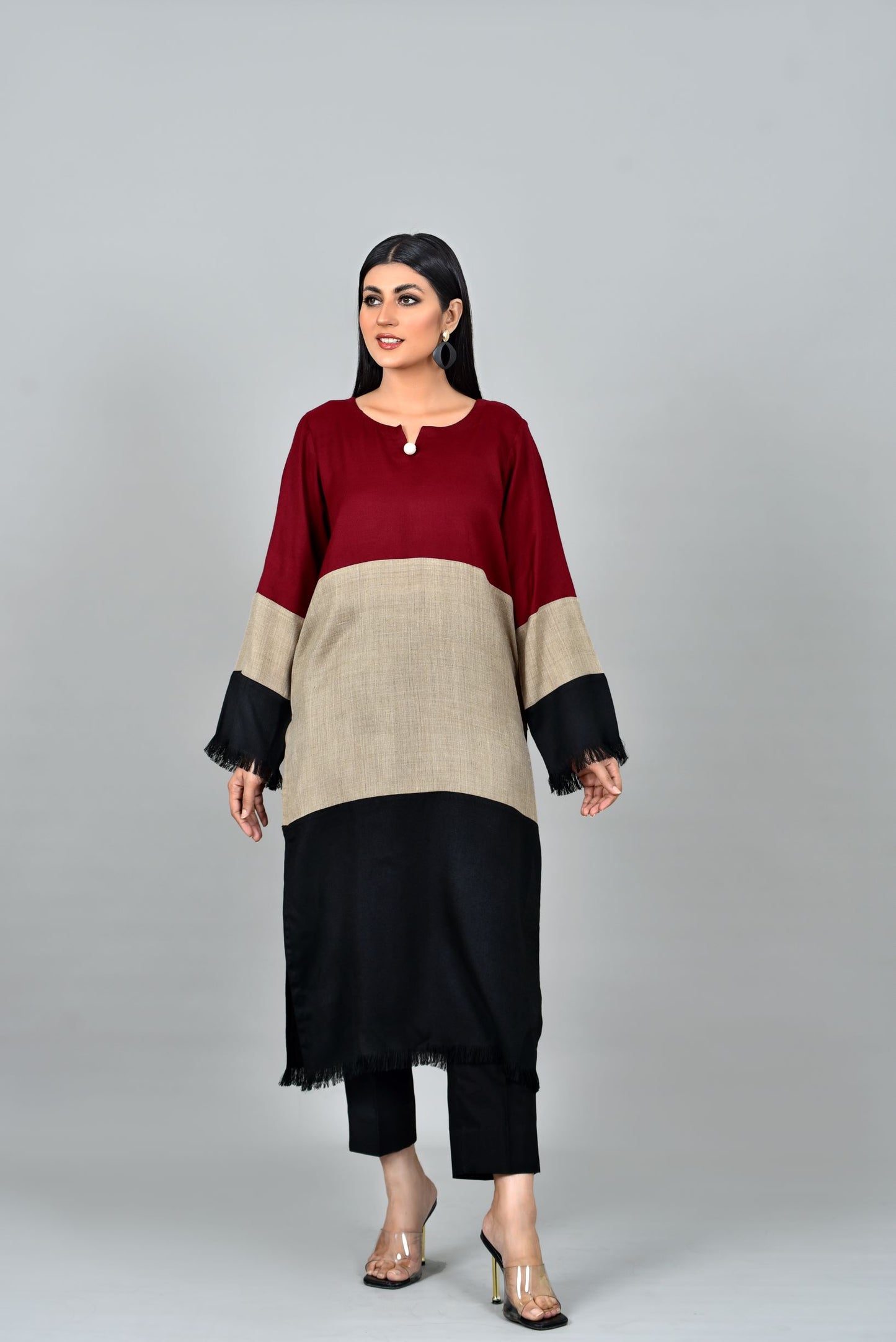 TS23-COLOR BLOCK PASHMINA
